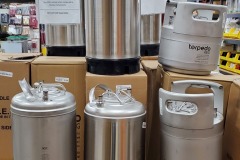 Kegs Stainless Steel 5 gallon, 3 gallon and 1.6 gallon Corny Keg, Torpedo Kegs