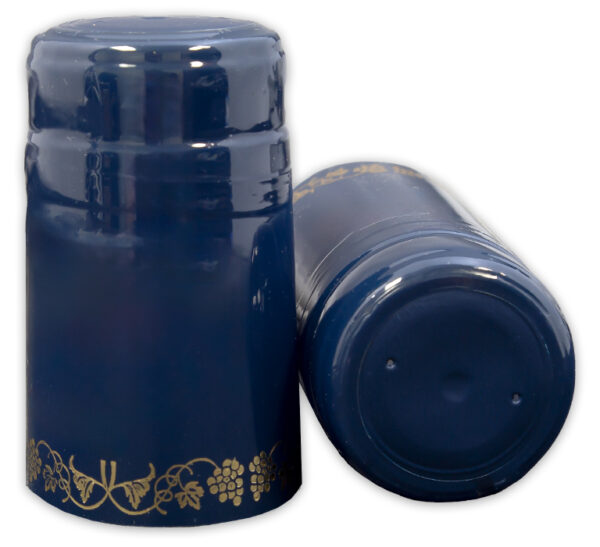 Blue/Gold Grapes Pvc Shrink Capsules